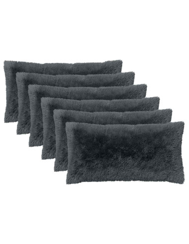 Federa 6 pcs HEERLEN Antracite 40 x 80 cm Fleece PV