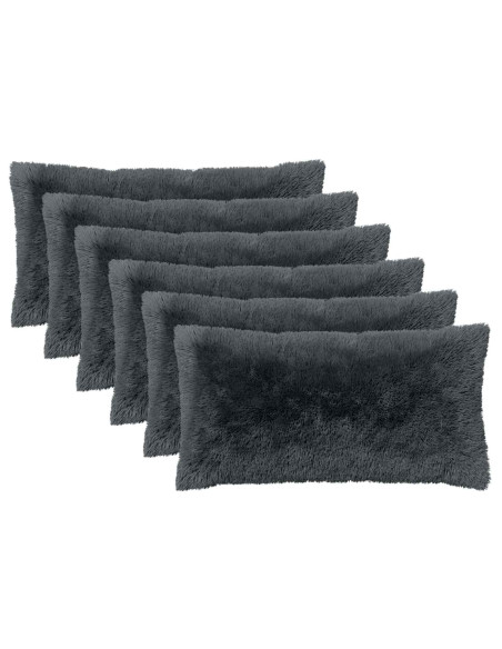 Federa 6 pcs HEERLEN Antracite 40 x 80 cm Fleece PV