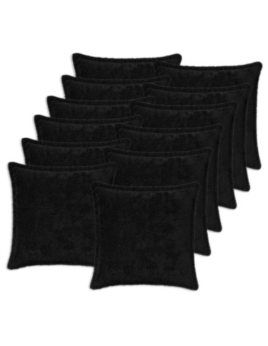 Federa 12 pz HOUTEN Nero 40 x 40 cm Pelliccia di Coniglio Finta