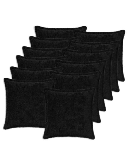 Federa 12 pz HOUTEN Nero 40 x 40 cm Pelliccia di Coniglio Finta