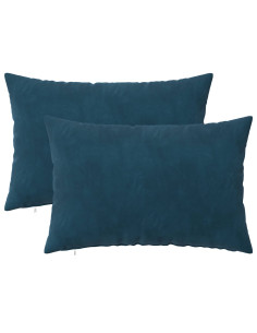 Federa 2 pcs HEERLEN Blu 40 x 60 cm Velluto