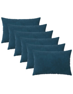 Federa 6 pcs HEERLEN Blu 40 x 60 cm Velluto