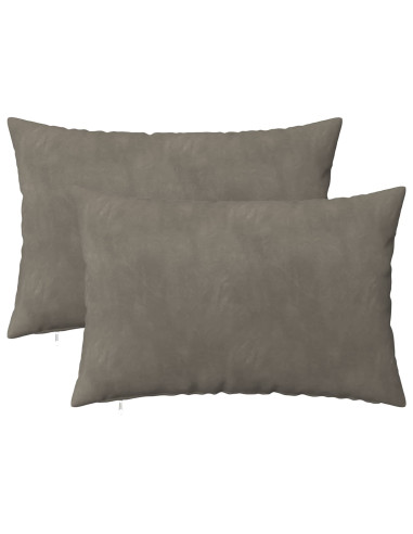 Federa 2 pcs HEERLEN Grigio Chiaro 40 x 60 cm Velluto