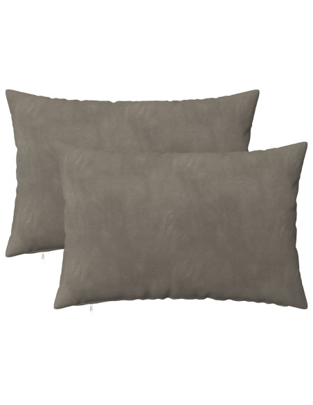 Federa 2 pcs HEERLEN Grigio Chiaro 40 x 60 cm Velluto