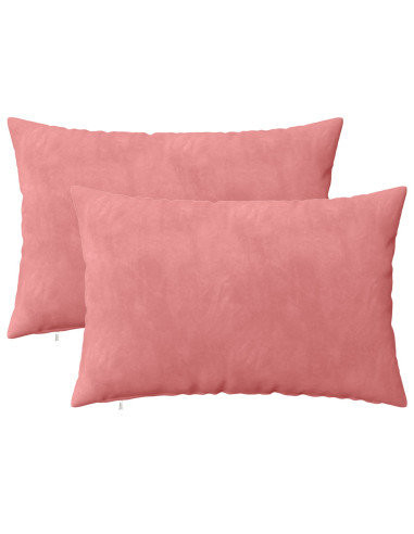 Federa 2 pcs HEERLEN Rosa 40 x 60 cm Velluto
