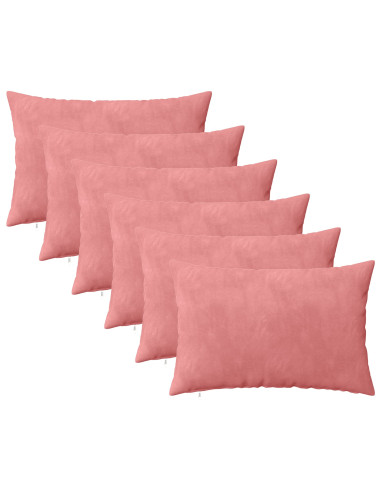 Federa 6 pcs HEERLEN Rosa 40 x 60 cm Velluto