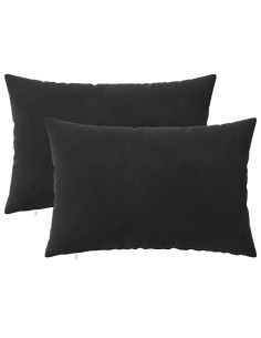 Federa 2 pcs HEERLEN Nero 40 x 60 cm Velluto