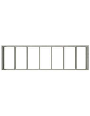 Vaso da giardino Argento 280 x 80 x 60 cm Acciaio Inox