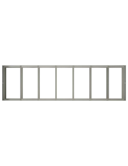 Vaso da giardino Argento 280 x 80 x 60 cm Acciaio Inox