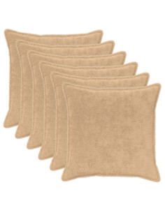 Federa 6 pz HOUTEN Crema 55 x 55 cm Pelliccia di Coniglio Finta