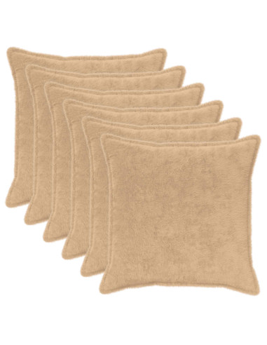 Federa 6 pz HOUTEN Crema 55 x 55 cm Pelliccia di Coniglio Finta