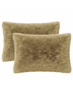 Federa 2 pcs HEERLEN Verde chiaro 50 x 75 cm Fleece PV