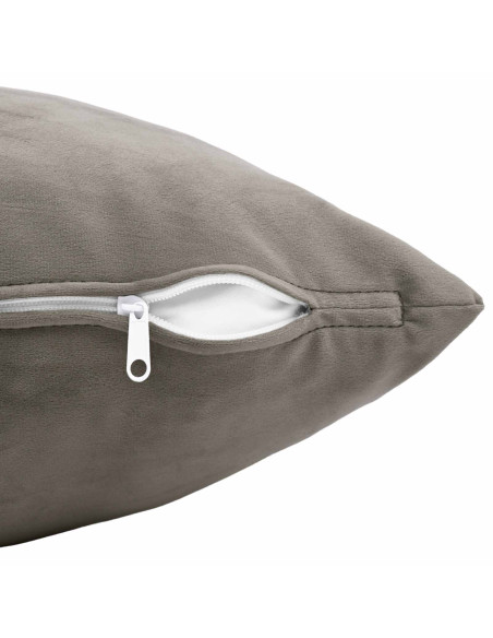 Federa 6 pcs HEERLEN Grigio Chiaro 40 x 60 cm Velluto