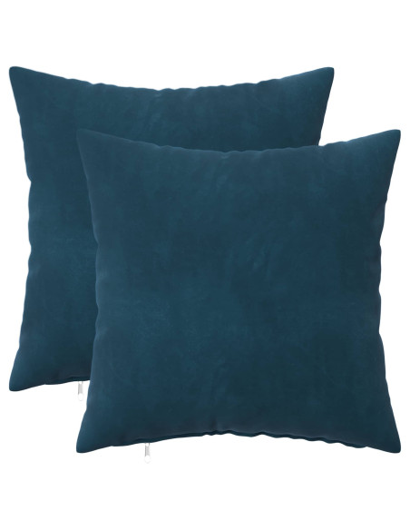 Federa 2 pcs HEERLEN Blu 45 x 45 cm Velluto