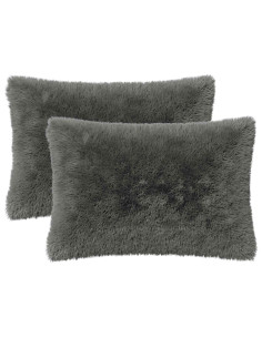 Federa 2 pcs HEERLEN Grigio Chiaro 50 x 75 cm Fleece PV