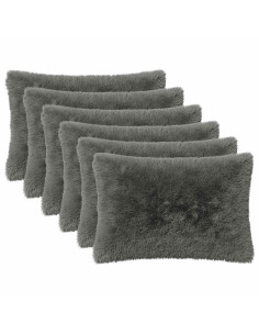 Federa 6 pcs HEERLEN Grigio Chiaro 50 x 75 cm Fleece PV