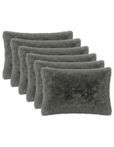 Federa 6 pcs HEERLEN Grigio Chiaro 50 x 75 cm Fleece PV