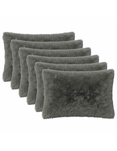 Federa 6 pcs HEERLEN Grigio Chiaro 50 x 75 cm Fleece PV