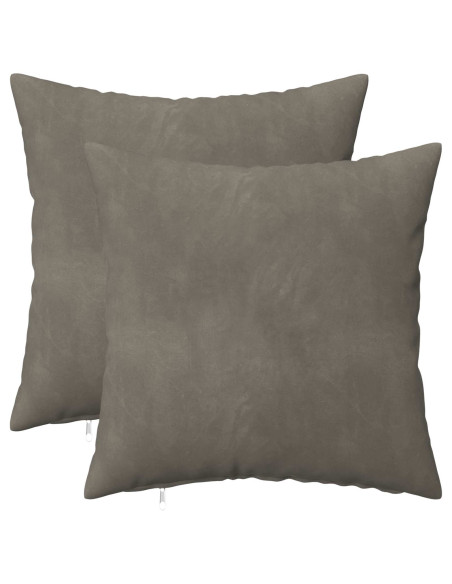 Federa 2 pcs HEERLEN Grigio Chiaro 45 x 45 cm Velluto