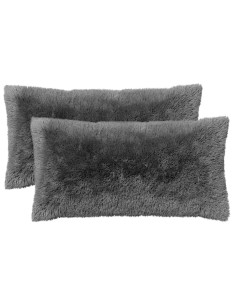 Federa 2 pcs HEERLEN Grigio Chiaro 40 x 80 cm Fleece PV