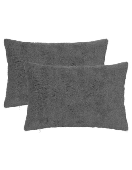 Federa 2 pz HEERLEN Grigio Scuro 50 x 75 cm