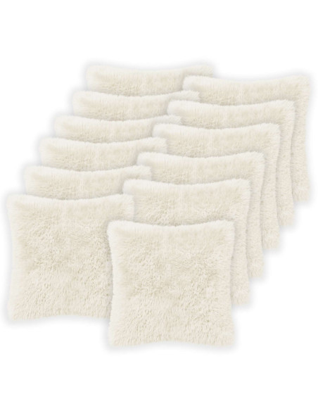 Federa 12 pcs HEERLEN Bianco 50 x 50 cm Fleece PV