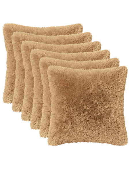 Federa 6 pcs HEERLEN Tortora 50 x 50 cm Fleece PV