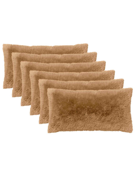 Federa 6 pcs HEERLEN Tortora 40 x 80 cm Fleece PV