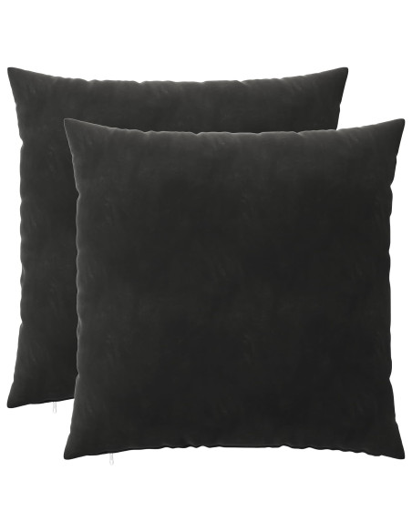Federa 2 pcs HEERLEN Nero 65 x 65 cm Velluto