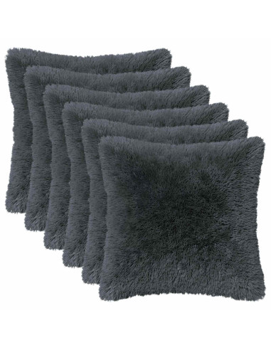 Federa 6 pcs HEERLEN Antracite 50 x 50 cm Fleece PV