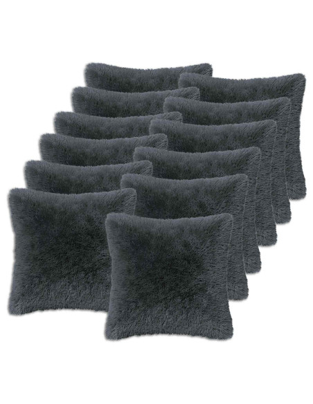 Federa 12 pcs HEERLEN Antracite 50 x 50 cm Fleece PV