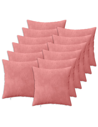 Federa 12 pcs HEERLEN Rosa 50 x 50 cm Velluto