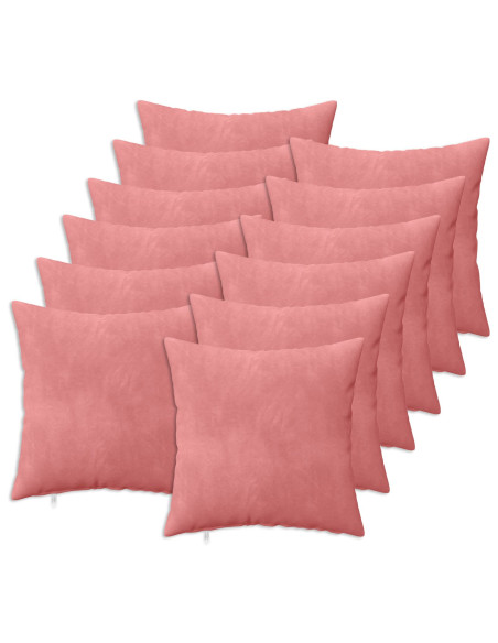 Federa 12 pcs HEERLEN Rosa 50 x 50 cm Velluto