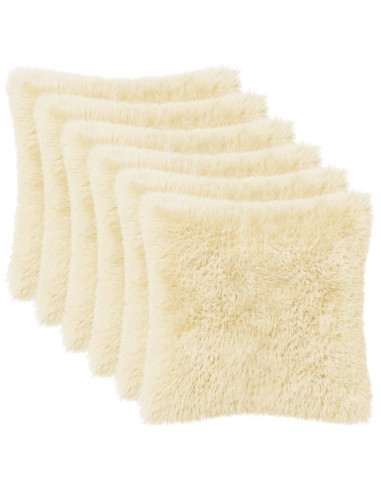 Federa 6 pcs HEERLEN Crema 50 x 50 cm Fleece PV