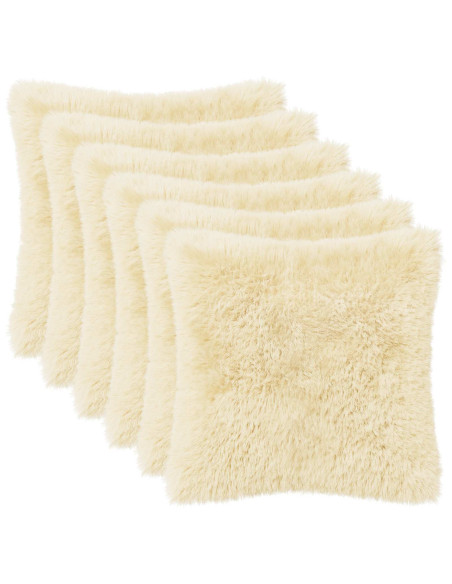 Federa 6 pcs HEERLEN Crema 50 x 50 cm Fleece PV