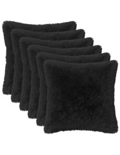 Federa 6 pcs HEERLEN Nero 50 x 50 cm Fleece PV