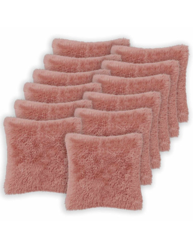 Federa 12 pcs HEERLEN Rosa 50 x 50 cm Fleece PV