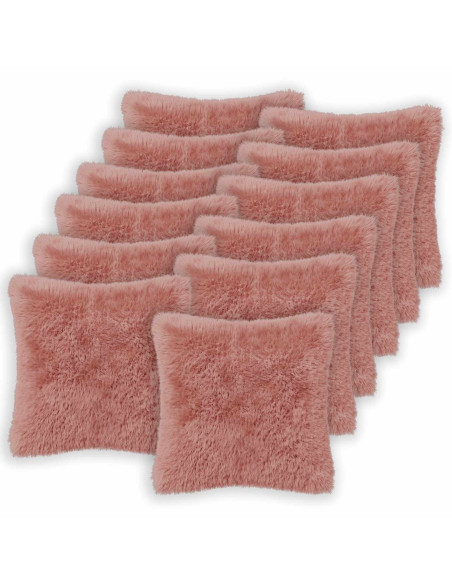 Federa 12 pcs HEERLEN Rosa 50 x 50 cm Fleece PV