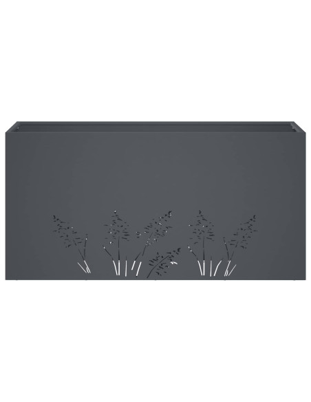 Vaso da giardino 2 pz Antracite 100 x 30 x 49 cm