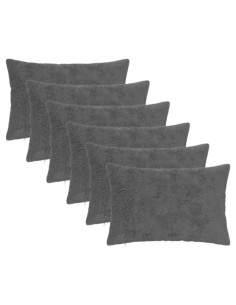 Federa 6 pz HEERLEN Grigio Scuro 50 x 70 cm