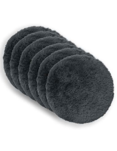 Federa 6 pcs HEERLEN Antracite Ø 50 cm Fleece PV