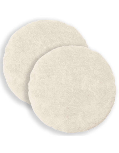 Federa 2 pz HEERLEN Bianco Ø 50 cm Pelliccia di Coniglio Finta