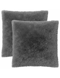 Federa 2 pcs HEERLEN Grigio Chiaro 65 x 65 cm Fleece PV