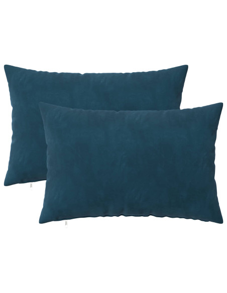 Federa 2 pcs HEERLEN Blu 50 x 75 cm Velluto