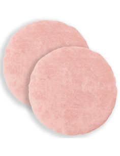 Federa 2 pz HEERLEN Rosa Ø 50 cm Pelliccia di Coniglio Finta