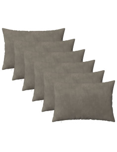 Federa 6 pcs HEERLEN Grigio Chiaro 50 x 75 cm Velluto