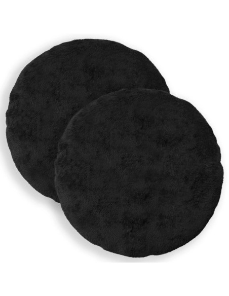 Federa 2 pz HEERLEN Nero Ø 50 cm Pelliccia di Coniglio Finta