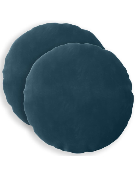 Federa 2 pcs HEERLEN Blu Ø 60 cm Velluto