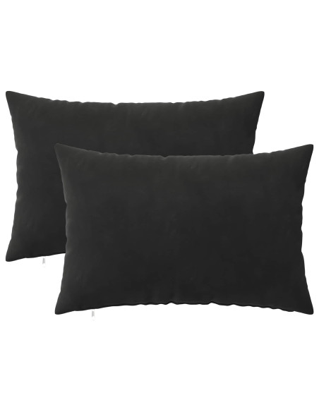Federa 2 pcs HEERLEN Nero 50 x 75 cm Velluto