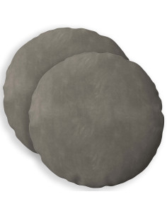 Federa 2 pcs HEERLEN Grigio Chiaro Ø 60 cm Velluto